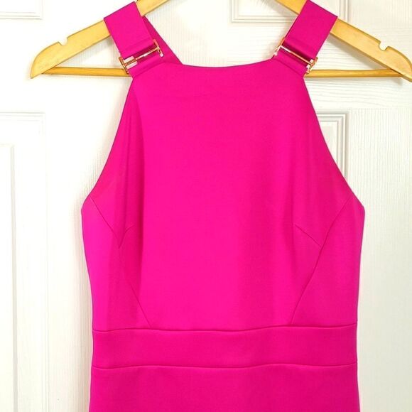 Ted Baker London Andice Fuschia Bodycon Midi Dress Sz 4 - Picture 4 of 15